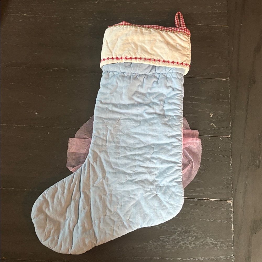 Pottery Barn Pink and Blue Ballerina Holiday Stocking Nutcracker - Picture 4 of 4